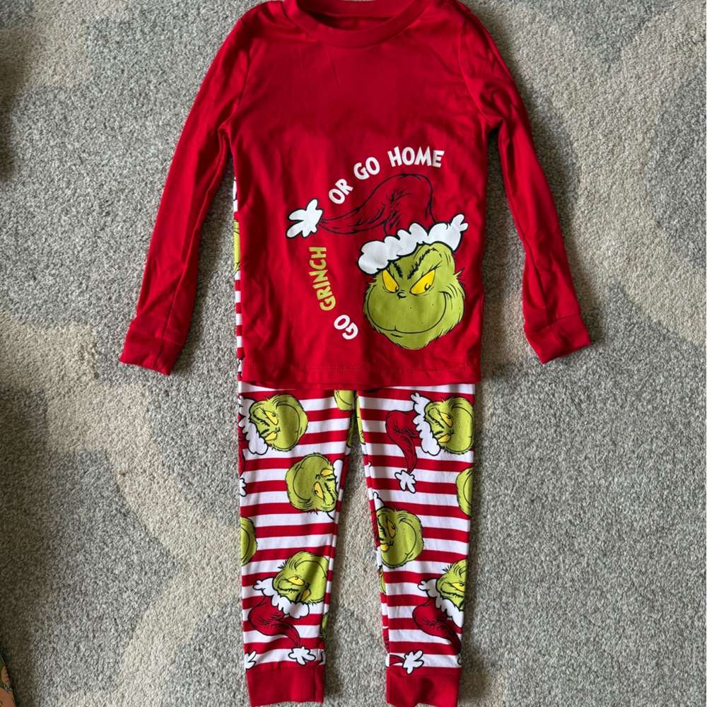 Red Grinch Kids Pajamas